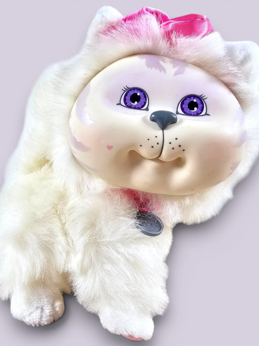 Mattel Cabbage Patch Kids Adopt N Luv Pets White Kitty Cat CPK Vintage 1996 8"